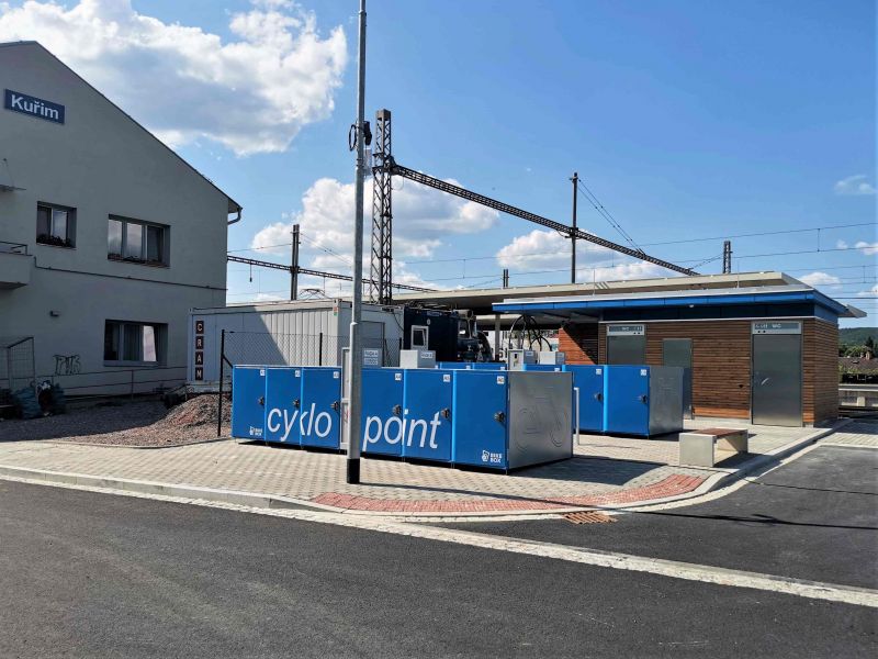 Bike Box - Kuřim, dopravní terminál